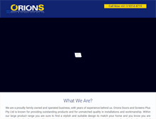 Tablet Screenshot of orions.com.au